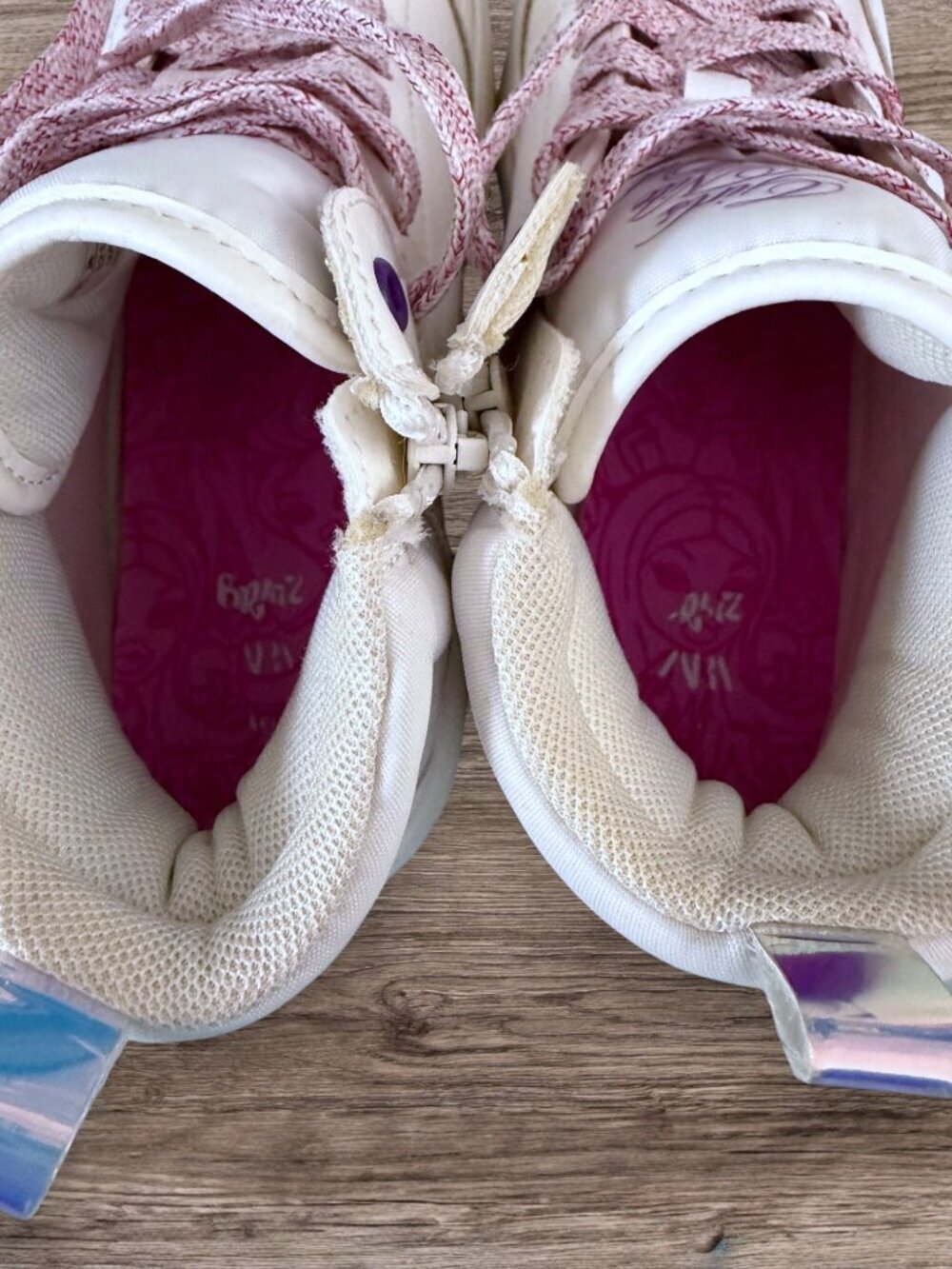 Zara Girls Bratz Platform High Top Sneakers White Pink Chunky Boots EU 36 US 4 - Picture 11 of 11